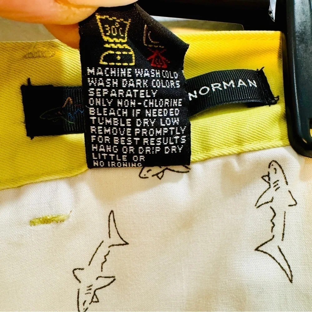 Greg Norman Collection - Shorts 100% Cotton - Lime/Yellow - Size:34